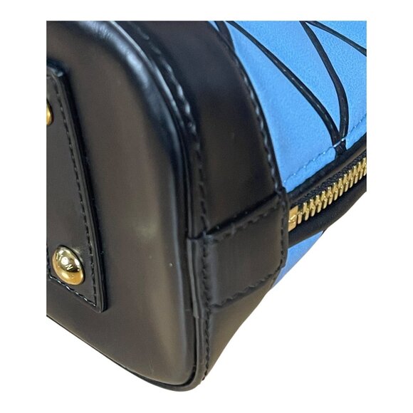 LOUIS VUITTON Alma BB Blue Black Malletage Lambskin Shoulder +BOX DUST BAG LOCK - Picture 5 of 15